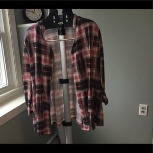 Buffalo Plaid Open Cardigan